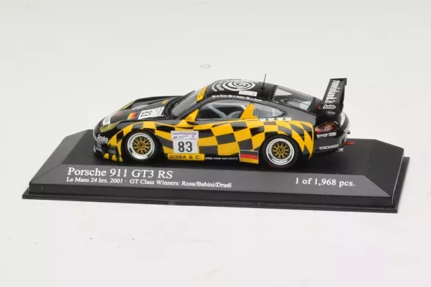 Minichamps Porsche 911 996 Gt3 Rs N 83 Winner Gt Class Le Mans 2001 Rosa Babini Drudi 1:43 400016983